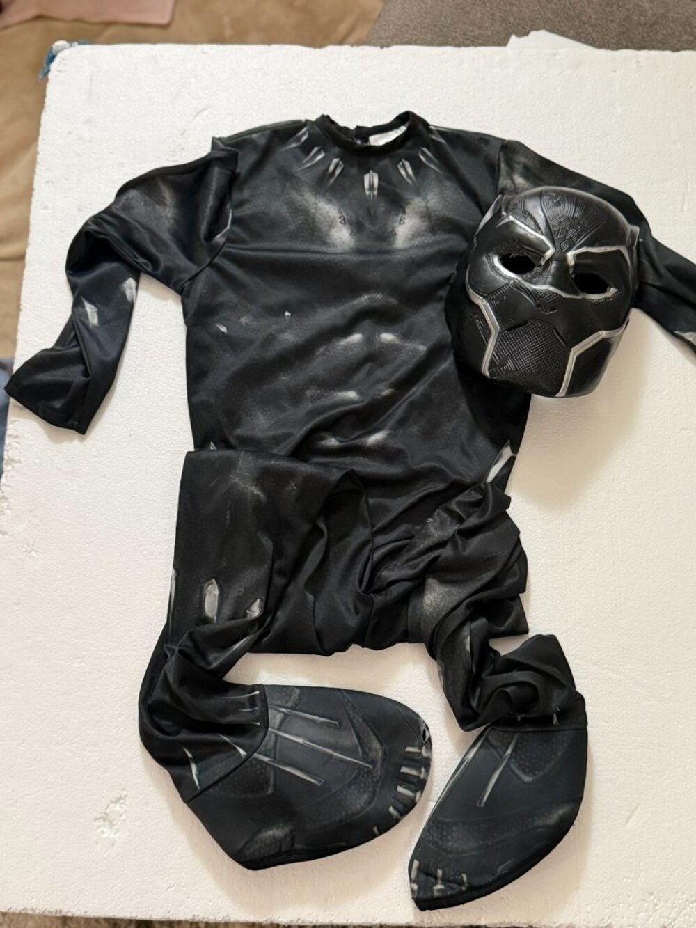 Halloween Kids Costume and Mask and Jumpsuit Marvel Superhero Costume Black Med